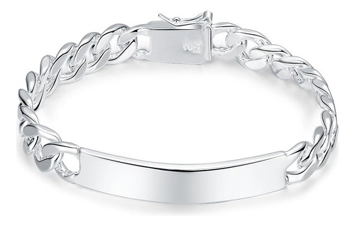 Pulsera De Cadena De Plata 925 Con Cadena Accesorios Hombre