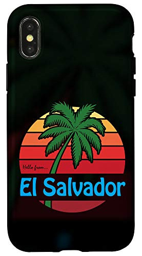 Funda Para iPhone X/xs Hello From El Salvador Vintage Palm T