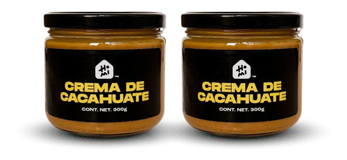 2 Tarros Crema De Cacahuate Natural (300g C/u)