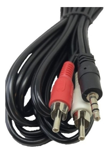 Cable Auxiliar Plug 3.5mm St Macho A 2 Rca Macho 1,5 Mts.