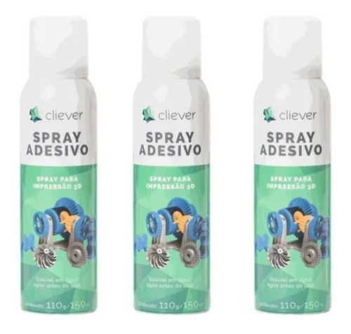 Imagem 2 de 6 de Spray Adesivo Fixador - Impressão 3d Cliever Abs/pla