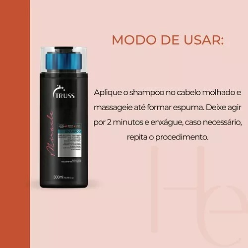 Shampoo Truss Professional Miracle Shampoo Garrafa De 300ml