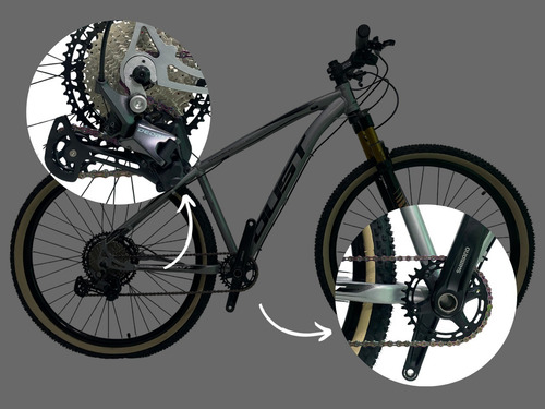 Bicicleta Aro 29 Dust 1x12v Shimano Deore Suspensão Magnésio