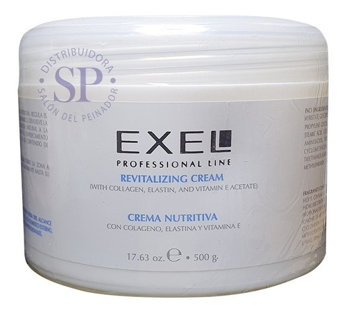 Crema Facial Exel Nutritiva Colageno Elastina Y Vita E 500ml