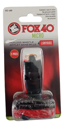 Paquete De 2 Fox 40 Micro (rojo/negro)