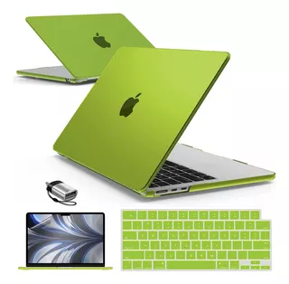 Funda Hard Case Para Macbook Air M2 13 Pulgadas Verde Claro