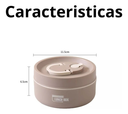 Marmita Térmica Redonda Com Alça Viagem Alimentos 420ml