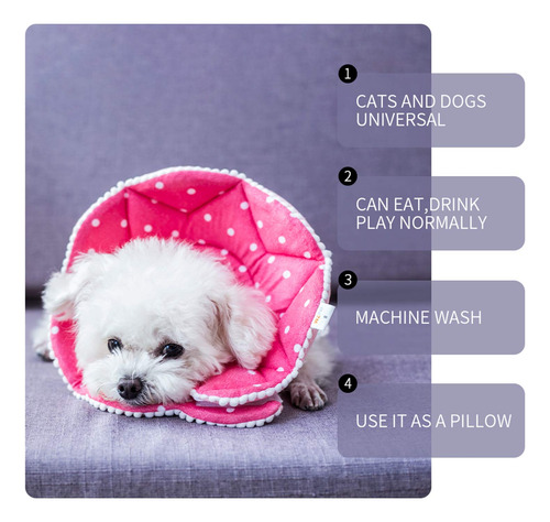 Wz Pet Cono Ajustable Para Perros Y Gatos, Collar De Cono Pa