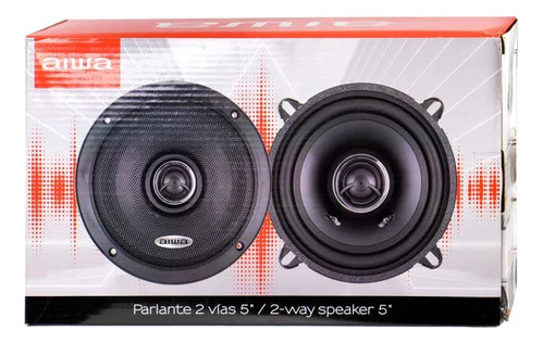 Alto Falantes 5'' 2vias Aiwa Aw-s1365p (par) Ímã: 10 Onças Cor Preto