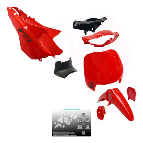 Kit Plasticos Motomel Blitz 9 Piezas + Calcos De Regalo!