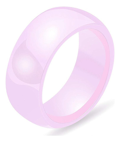 Anillo Ceramica Para Mujer Diseño Clasico Pulido