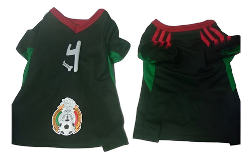 Playera Para Perro Jersey Selección Mexicana Talla 1 Negra