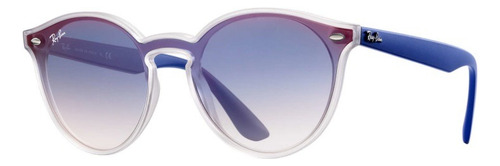 Lente De Sol Rb4380 Round Blaze Highstreet 6356/xo - Talle M Transparente Azul Claro Azul Claro Azul