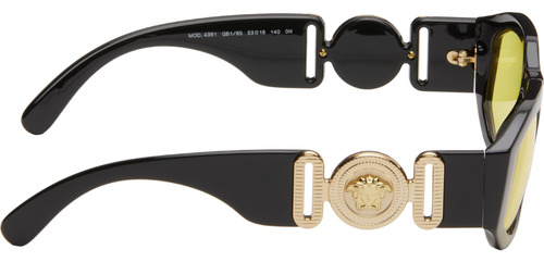 Lentes Versace Biggie Lentes Amarillas De Lujo Ve4361 Gb1/85 Único Amarillo Negro Negro