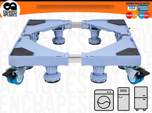 Imagen 1 de 9 de Base Soporte Nevera Lavadora Pvc+inoxidable (iva Incluido)