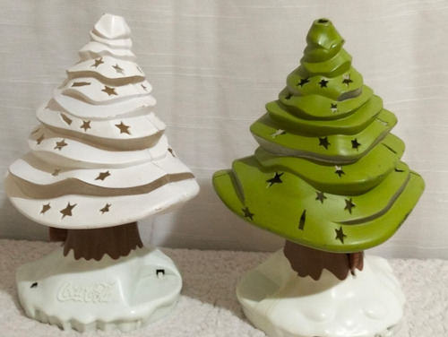 Árbol De Juguete Navideño De Coca-cola Con Luz Verde Y Blanco (Usado)