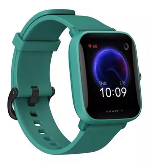 Smartwatch Amazfit Basic Bip U Sport 1.43" caixa 143mm de policarbonato green, pulseira green e o arco de plástico A2017