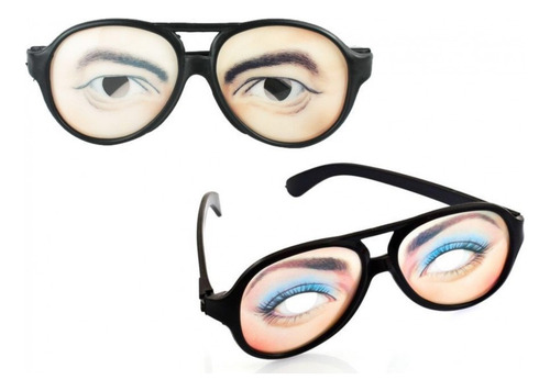 24 Lentes O Gafas De Ojos Pintados Fiesta Broma Disfraz