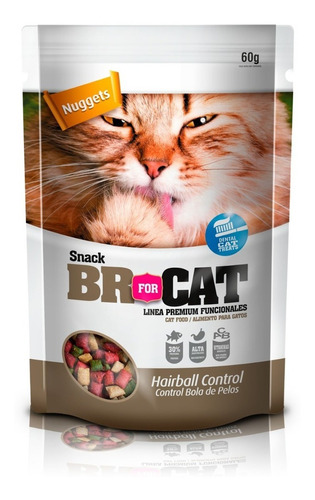 Snack Gatos Br For Cat Nuggets Control Bola De Pelos X 60 G