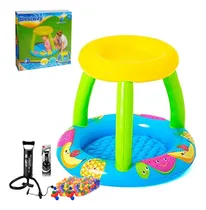 Comprar Pileta Inflable Bebe Pelotero Techo + 50 Pelotas + Inflador