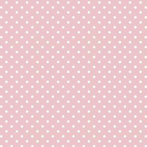 Papel De Parede Adesivo Bolinhas Branca Com Fundo Rosa 1m