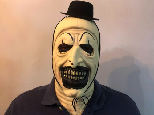 Halloween Palhaço Assassino Art Terrifier Máscara De Látex Cor Branco Art The Clown