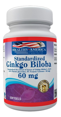 Ginkgo Biloba 80mg Americano X90sofgels Oxigenador Cerebral