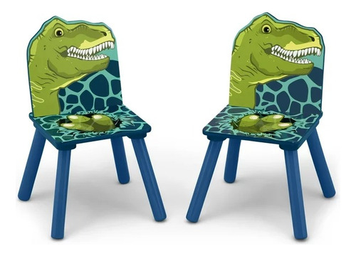 Set Infantil De Mesa Mesita Con 2 Sillas De Dinosaurios Niño