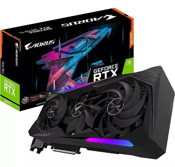 Placa De Video Gigabytte Geforce Rtx 3070 Ti Aorus Master 8g