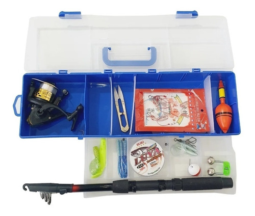 Kit De Pesca, Caña De Pescar, Carrete, Caja Y Accesorios,etk