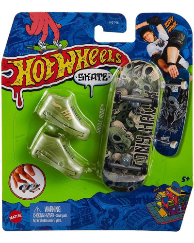 Hot Wheels Skate Para Dedos Tony Hank Skull Ride Hgt66