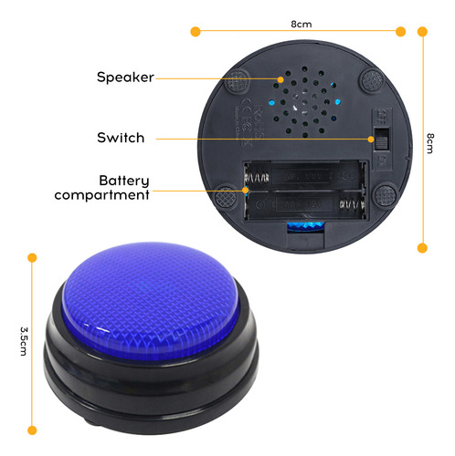 Buzzers Led Con Botón Voice Box Con Función De Conversación