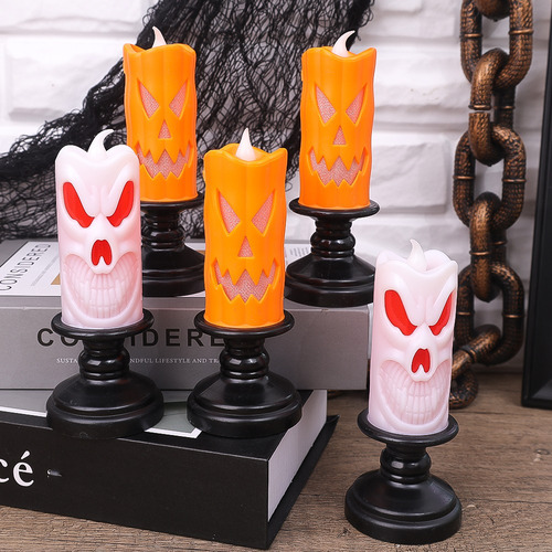 Lámpara Electrónica Sin Llama Con Velas Led De Halloween, 10