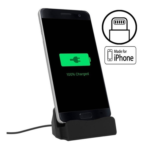 Base Dock Soporte Cargador Sincroniza iPhone 11 12 Pro Max