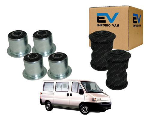 Kit 6 Bucha Feixe Mola Traseiro Fiat Ducato