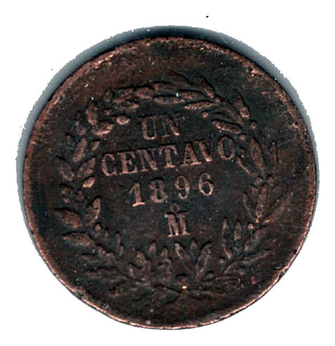 Moneda  1 Centavo 1896  Mo República Mexicana       Bonito