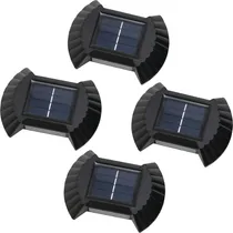 Comprar Set De 4 Lámparas De Pared Luces Lámparas Impermeables Solar Estructura Negro