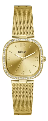 RELOJ GUESS MUJER ANALÓGICO ACERO CUADRADO DORADO