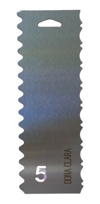 Imagen 2 de 5 de Espatula Scraper Textura N°5 Acero Para Tortas Repostería