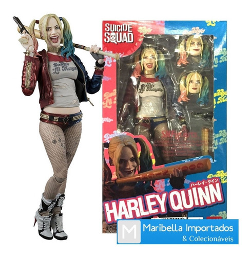 Action Figure Harley Quinn Esquadrão Suicida + Base Acrílico