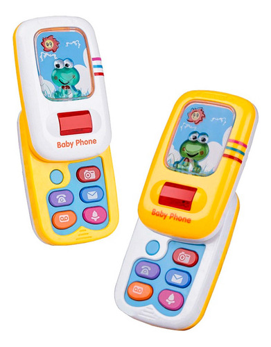 Teléfono Celular Rana Sol Juguete Luces Bebe Niño + Baterias