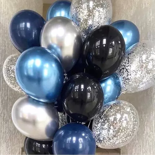 50 globos metalizados color plata al mejor precio - Envíos en 24h