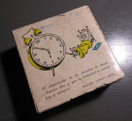 Antigua Cajita De Reloj Despertador De La Abuelita