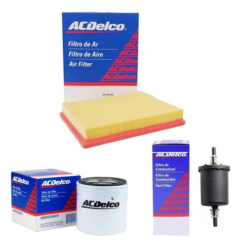 Kit 3 Filtro Acdelco Para Chevrolet Corsa Classic Agile