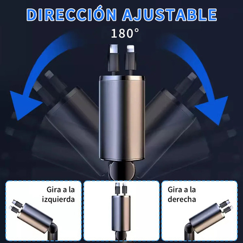 4 En 1 Cargador Retráctil De Coche De Carga Rápida De 120w
