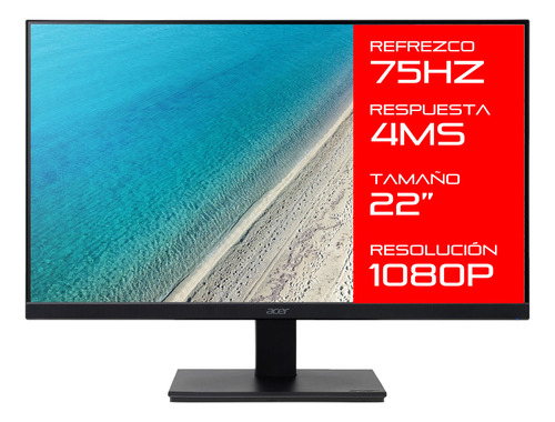 Monitor Acer 22 V227q Bbi Fhd 1080p Panel Ips Lcd Hdmi Vga
