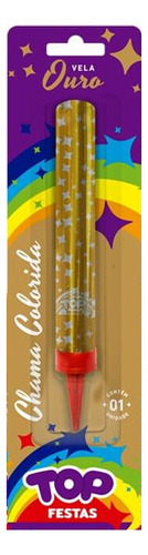 1 Vela Aniversário Vulcão Foguetinho Festa Várias Cores