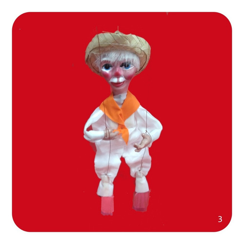 Imagen 2 de 3 de Títere Típico De Hilo Y Madera Marioneta M3 Ttr
