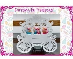 Carroza Candy Bar Fibrofacil Princesas Souvenirs Centro Mesa