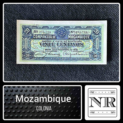 Mozambique - 20 Centavos - Año 1933 - P #r29 - Colonia